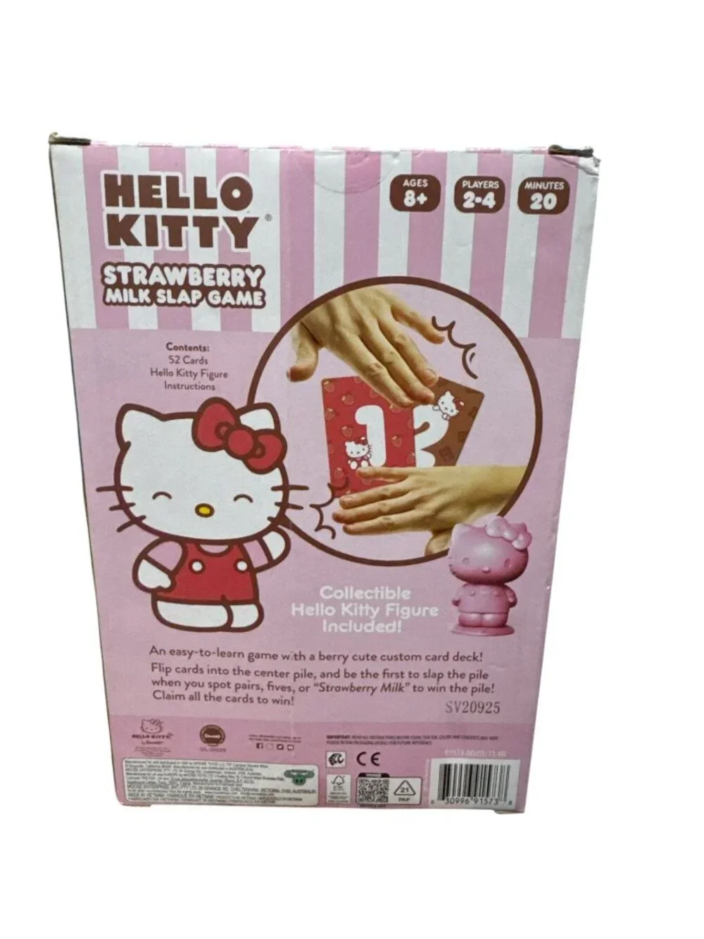 Hello Kitty Strawberry Milk Slap Game With Exclusive Collectible Figure Ages 8+